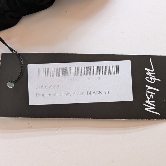 NASTY GAL Slinky Bralet Sz 6 RING detail MADE IN MOROCCO SUMMER NIGHT OUT * NWT - Picture 5 of 9